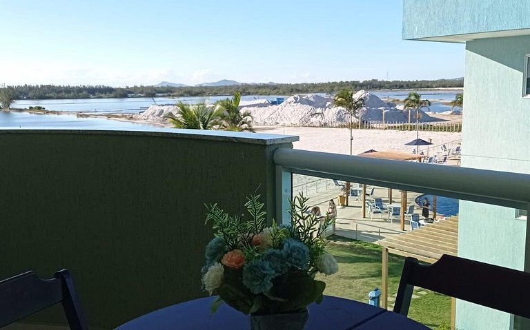 Apartamento encantador de frente para a lagoa