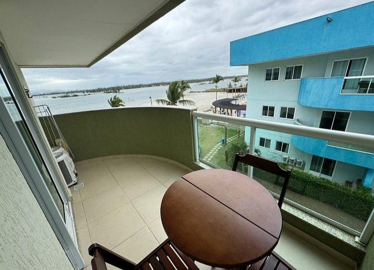Apartamento encantador de frente para a lagoa