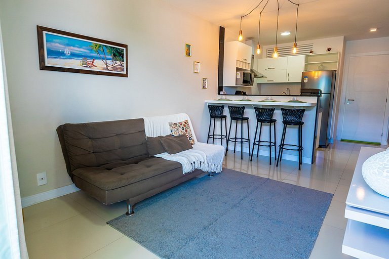 Apartamento encantador de frente para a lagoa