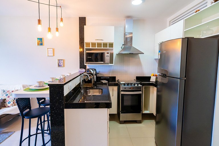 Apartamento encantador de frente para a lagoa