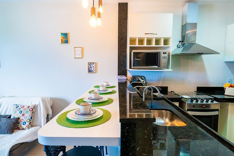 Apartamento encantador de frente para a lagoa