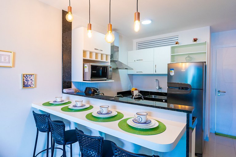 Apartamento encantador de frente para a lagoa