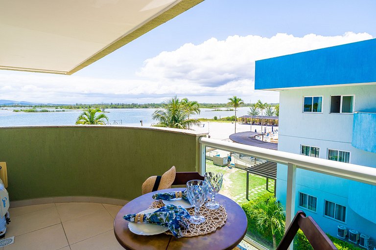 Apartamento encantador de frente para a lagoa