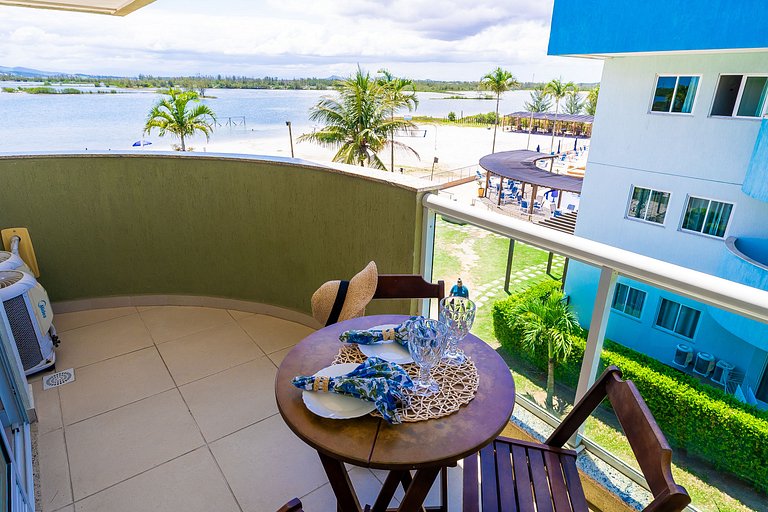Apartamento encantador de frente para a lagoa