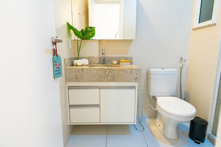 Apartamento encantador de frente para a lagoa