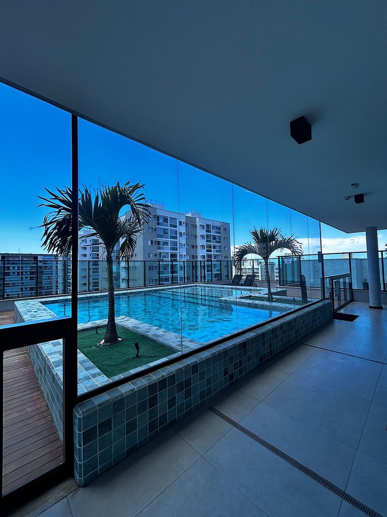 Apartamento moderno com piscina próximo à praia de Itaparica